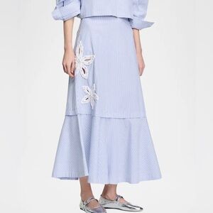 Jasmin Embellished Cutout Maxi Skirt